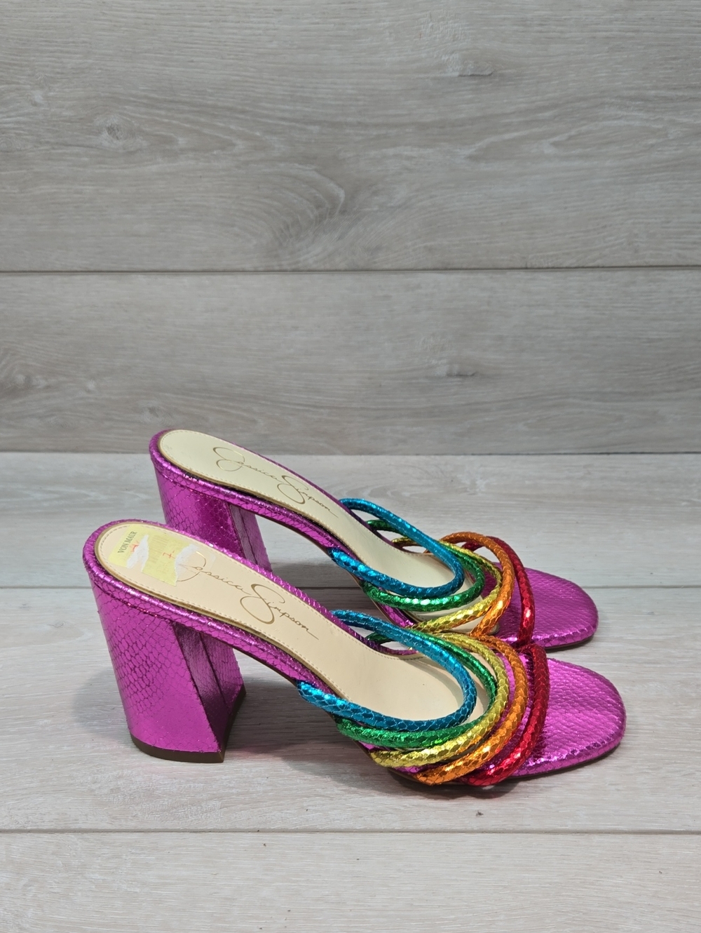 Jessica Simpson Women "Like New" Fixton Open Toe Heels Sandals Sz 7.5M - Picture 2 of 10